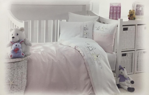 Детское постельное белье в кроватку "LAMITE " Maison D'or, цвет розовый