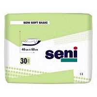 Пеленки впитывающие 40х60см SENI SOFT BASIC,30штук в упаковке